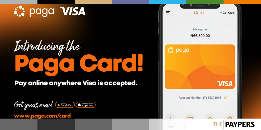 Paga has rolled out a Visa-branded card to offer consumers the option of paying with both Virtual and physical cards.