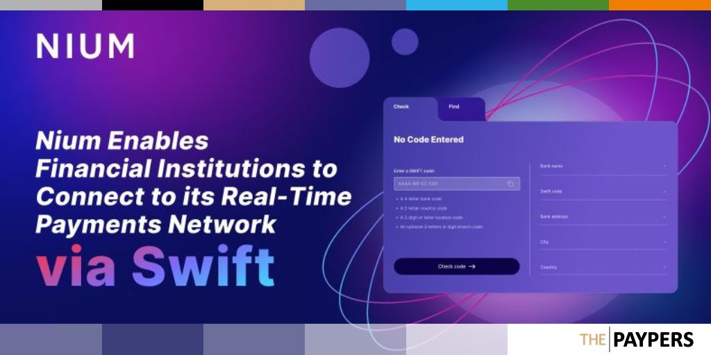 Nium has announced its partnership with Swift in order to enable financial institutions to benefit from simplified and secure cross-border payments. 